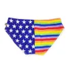 Costumi da bagno arcobaleno bandiera americana costumi da bagno da uomo a vita bassa slip da bagno tronchi USA stelle intimo costume da bagno bikini da spiaggia sexy pantaloncini da surf