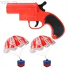 Gun Toys Parachute Guns Interactive Playhouse Toy for Kid Toddler Pressure Release Kit Outdoor Toy Launching Toy with Signal Guns YQ240307