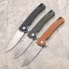 Coltello pieghevole tattico di alta qualità Coltello pieghevole Flipper con lama in acciaio D2 Manico in micarta da campeggio esterno