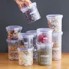 Reusable Kitchen Storage Boxs Large-Capacity Food Sealed Jars Moisture-Proof PP Material Home Transparent Organization Container