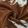 2pcs pajama مجموعة للنساء الأكمام الطويلة والسراويل ملابس نوم مثالية للخيول اليومية المطبوعة مريحة الملمس الحرير الساتان pijamas 240307