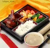 Bento Boxes Bento Box Japanese Lunch Boxes Rice Sushi Catering Food Storage Container Compartments Portable Bento Box bento food container L240307