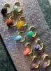 Lampadario pendente intero non corrispondente ciambella al quarzo regali malachite giada lapislazzuli orecchino in pietra naturale acciaio inossidabile Earr8998538