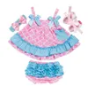 Bébé robe florale costume princesse à volants robe à bretelles Dot épissure poche hauts enfants vêtements décontractés filles élastique plissé PP pantalon 05766082