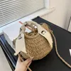 Bucket Bag Designer Straw Bag Women Summer Shoulder Bag Luxury C Handbags Fashion Woven Bag Female Purses 3 Sizes Crossbody Bag Brand