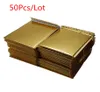 50 adet çok farklı özellikler altın kaplama kağıt kabarcık zarfları torbalar postalar yastıklı zarf baloncuk posta çantası2204664