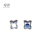 Stud qian du lady kolczyki stal nierdzewna Rose Gold Set Transparent Crystal Sprzedawanie czterech gwiazdek biżuterii 3914776