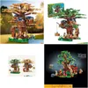 ブロックブランドMoc Tree House The Time Room Building Creative Citives Street Toys for Kids Christmas Gifts 231115 Drop Deliv Dh7na