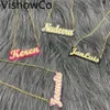 VishowCo Custom Name Necklace Hip Hop Personalized Acrylic Nameplate Pendant Necklaces For Women Statement Jewelry Gifts 240221