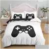 Bedding Sets Games Comforter Er Gamepad Bedding Set For Boys Kids Video Modern Gamer Console Quilt 2 Or 3 Pcs 201127 Drop Delivery Hom Dh5Ic