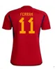 2023 camisetas de fútbol fanáticos versión del jugador PEDRI ANSU GAVI FATI FERRAN TORRES MORATA camiseta de fútbol KOKE AZPILICUETA 2023 ASENSIO 22 23 España hombres y niños kits conjuntos