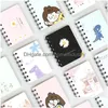 Bloc-notes en gros Mini Looseleaf Hand Book Notebook Journal Carnets vierges Journaux Kawaii Étudiant Bloc-notes Planificateur École Bureau Suppli DHFIP