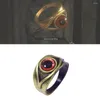 Cluster Rings Residents Evils 8 Village Ring Maroon Eye For Women Men Game Cosplay Prop Accessory Jewelry Gift