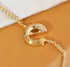 26 letter designer bracelet women gold bracelet 18K Gold letter link chain luxury band Jewelry wedding party gift