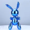 Cute Balloon Rabbit Statue Resin Sculpture Animal Figures Home Decor Modern Nordic Home Decoration Accessories for Living Room 240223