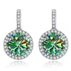 5 Colors Options Moissanite Earrings S925 Silver 5CT Large Round Moissanite Earrings Studs for Girls Women for Party Wedding Nice Gift