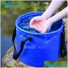 Hydration Gear 30L Collapsible Bucket Foldable Water Container Portable Folding Wash Pail For Beach Travel Cam Fishing Gardening Car Dhsnw