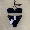 Merk zwemkleding vrouwen bikini ontwerper zwempak mode 2 -delige zwempakken sexy bar driehoek zwemvakantie strand halter slijtage