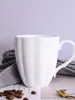 Mugs Colored Glaze Large Capacity Pure White Ceramic Water Cup Gift For Restaurant Creative Bone China Pumpkin Mug