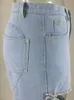 Mode, trendig, heiß, Diamant-Design, blau, Distressed-Entspannung, hohe Taille, weites Bein, Hose, Frühling 2024, ausgehöhlte Jeans für Damen