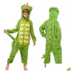 Pigiama Per Bambini Pigiama Dinosauro Animale Kigurumi Panda Costume Cartoon Vestiti Cosplay Per Bambini Ragazzo Inverno Tutine Calde Goccia Consegna Dhlwy