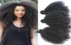 Vente brésilienne 9A Afro crépus bouclés cheveux humains paquets non transformés 100 vierge crépus bouclés cheveux tisse 3 paquets Lot pour Blac1635969