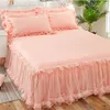 Elegant Princess Bed Kjol Non-Slip Madrass Cover Ruffled Spets Bed kjol Bedlae Bed Cover Protector Home Bedstrase Bed Kjol 240304