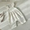 Комбинезоны весна осень для маленьких девочек модные комбинезоны с вышивкой детские хлопковые комбинезоны на день рождения L240307