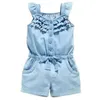 Letnie zestawy ubrań maluchowe sukienki Dziewczyny Kids Ogólne bez rękawów Romper kombinezon Playsuit sukienka Ubrania Rozmiar 2-8y 240226