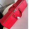 7A Diseñador de lujo Mujeres Bolso de viaje Gran capacidad de cuero rojo Boston Boston Business Desmallable y ajustable Correa de hombro de un hombro de hombro