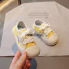 Athletic Outdoor Childrens shoes mens and womens little baby canvas shoes breathable soft soled walking shoes anti kick baby single shoesH240307