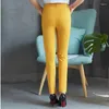 Damenhosen 2024 Klassische Frauen Übergroße 4XL Bleistift Mittlere Taille Baumwolle Schlank OL Pantalones Elegante Y2k Jogginghose Büro Leggings Spodnie