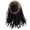 14 inches Indian Virgin Human Hair Black Color 180% Density Dreadlocks Full Lace Wig for Black Woman