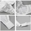 Sexy Lace Plus Size Female Lingerie Transparent Thin Thick BCDE Cup Bra Sets Breathable Women Underwear Panties Briefs 240305