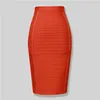 4 colors Top Quality Girl Sexy Bodycon Knee Length Back Zipper Bandage Skirt Women Tight Club Pary Fashion Skirt 240307