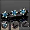 Hårklämmor Barrettes Sweet Korean Style Acrylic Crystal Flowers Hair Clips Braid Hairpins For Women Girl Clip Bangs Side Barrettes DHSQO