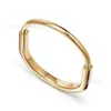 حار شهيرة Tiffay Horseshoe Titanium Steel Rose Gold Bracelet Massion Fashioned Open Jewelry MXPD