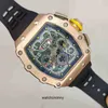 Mill mechanisches Uhrwerk, Luxusuhr, Armbanduhren RM11-03, Designer, Luxus-Herrenautomatik mit Kautschukarmband, Geschäft für Super Swiss Movement Designer. Hochwertig