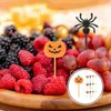 Ensembles de vaisselle Halloween Fourchette à fruits Dessin animé Gâteau Dessert Cupcake Pick Bento Déjeuner Snack Insérer Carte Cure-dents Cuisine Vaisselle