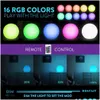 Night Lights Brelong Rechargeable Color Led Ball Light Spherical With Remote Control Home Pool Party Dimmable Night 12Cm Drop Delivery Dh4Xe