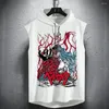 Tanktops voor heren Berserk T-shirt met capuchon Japanse anime Top Zomer Casual Sportswear Mouwloos vest Workout Fitness T-shirt Street chic