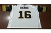 Custom 604 Hamilton TigerCats 16 Brandon Banks real Full embroidery College Jersey Size S4XL or custom any name or number jerse7700000