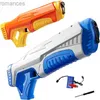 Gun Toys Gun Toys Electric Water Gun Toys Summer Outdoor Beach Pool Toy Stora kapacitet Långdistansfyrning Högteknologisk vattenpistol för vuxna barn 240307