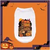 Vestuário para cães Pet Halloween Roupas Gato Pequeno e Médio Cão Top Impresso Colete Entrega Home Jardim Pet Suprimentos Cão Suprimentos Dhb4t