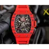 Leisure Milles Luxury watchs Mens Mechanical Watch Richa Milles Rm11-03 Fully Automatic Movement Sapphire Mirror Rubber Watchband Swiss Wrist Watches