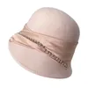 Chapeau Fedora en laine pour femmes, Vintage, mode printemps, seau, dôme, cloche, nœud, chapeaux en feutre, casquette 240229