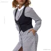 Gilet Donna Casual Gilet corto Tinta unita Senza maniche Button Down Slim Fit Gilet elegante Tuxedo Suit Racerback Vintage Streetwear