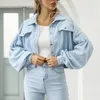 Women's Jackets Business Casual Cropped Coat Women Jacket Vintage Corduroy Stylish Autumn Single Breasted Overcoat