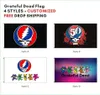 Custom Digital Print Popular Grateful Dead Dancing Bears Flag 3x5 Feet Indoor outdoor Rock Banner Decorative house Flags Banner7104444845