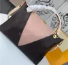 V TOTE BB designer Bag Rose Poudre light Pink Mono gram canvas crossbody Leather nametag Doublezip Flat pocket Shoulder Bags M4399111344